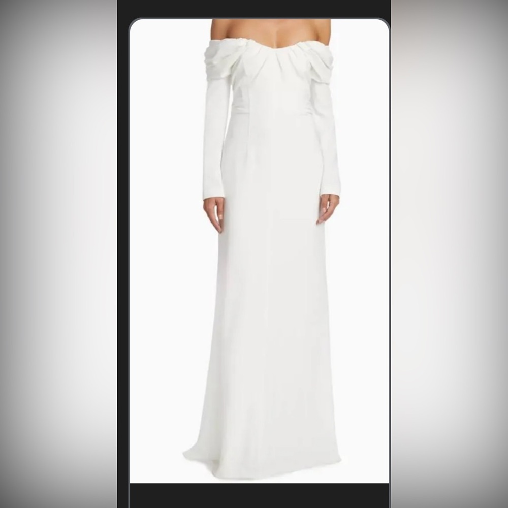 A.L.C. White Off Shoulder Pleated Dress